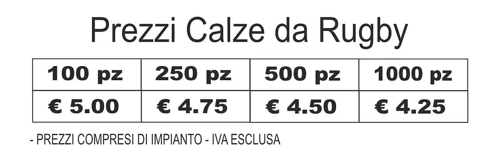 Prezzi Calze da Rugby Personalizzate Prezzi Calze da Rugby