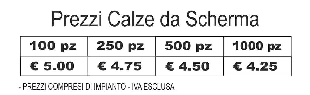Prezzi Calze da Scherma Personalizzate Prezzi Calze da Scherma