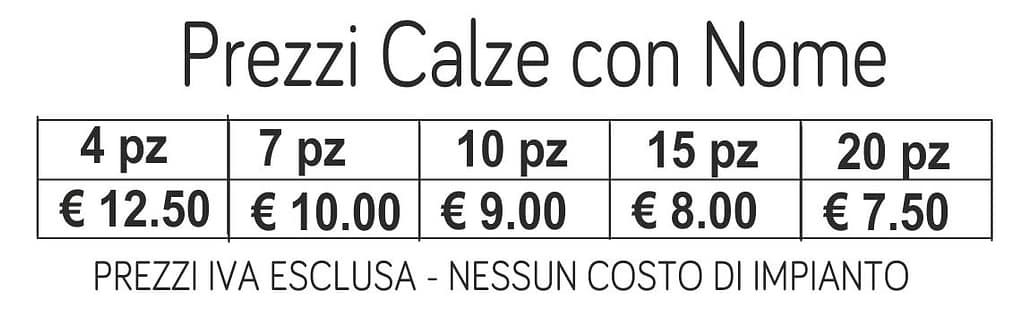 prezzi calze sportive con nome prezzi calze sportive con nome