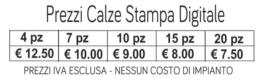 PREZZI CALZE SPORTIVE STAMPA DIGITALE PREZZI CALZE SPORTIVE STAMPA DIGITALE