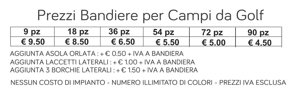 prezzi bandiere per campi da golf prezzi bandiere per campi da golf