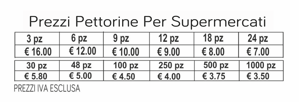 prezzi pettorine per supermercati prezzi pettorine per supermercati