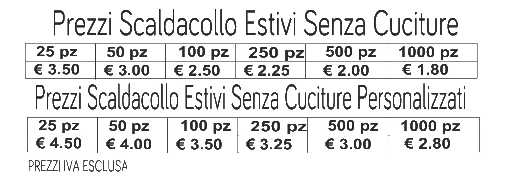 prezzi scaldacollo estivi senza cuciture prezzi scaldacollo estivi senza cuciture