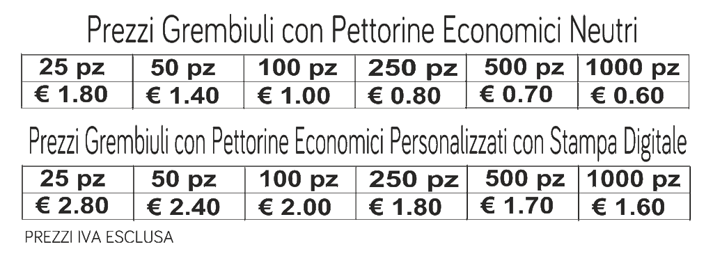prezzi grembiuli con pettorine economici prezzi grembiuli con pettorine economici