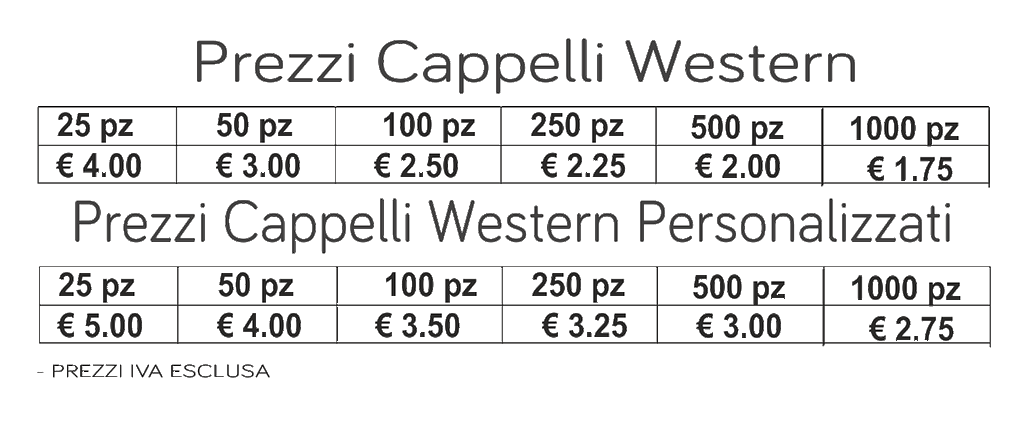 prezzi cappelli western prezzi cappelli western