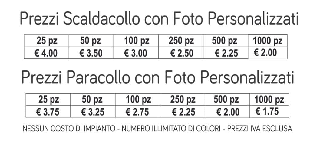 prezzi scaldacollo con foto personalizzati prezzi scaldacollo con foto personalizzati