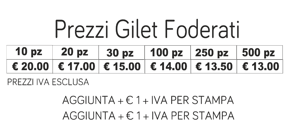 prezzi gilet foderati prezzi gilet foderati
