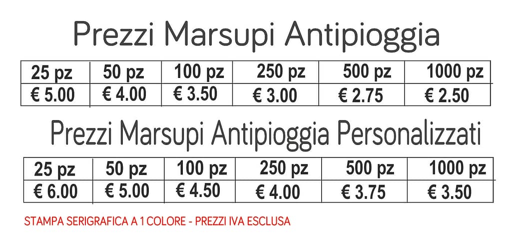 prezzi marsupi antipioggia prezzi marsupi antipioggia