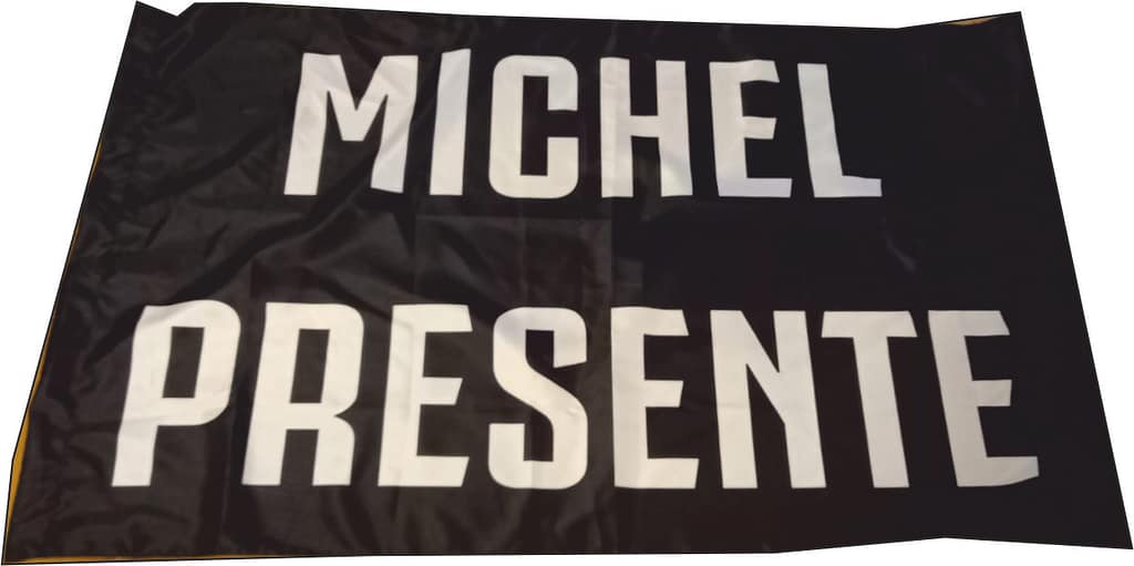 Stendardo a due aste personalizzato Michel presente Stendardo a due aste Michel presente