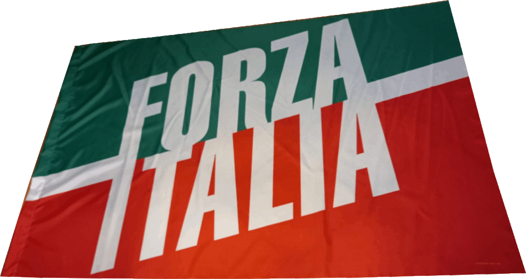 Bandiera Forza Italia con logo tricolore