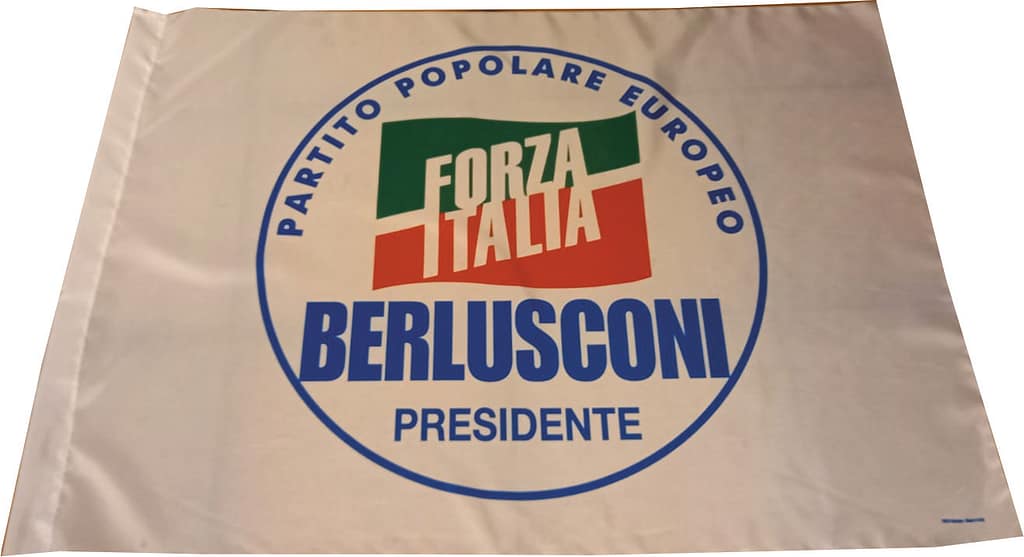 bandiera Forza Italia personalizzata elezioni europee bandiera Forza Italia personalizzata