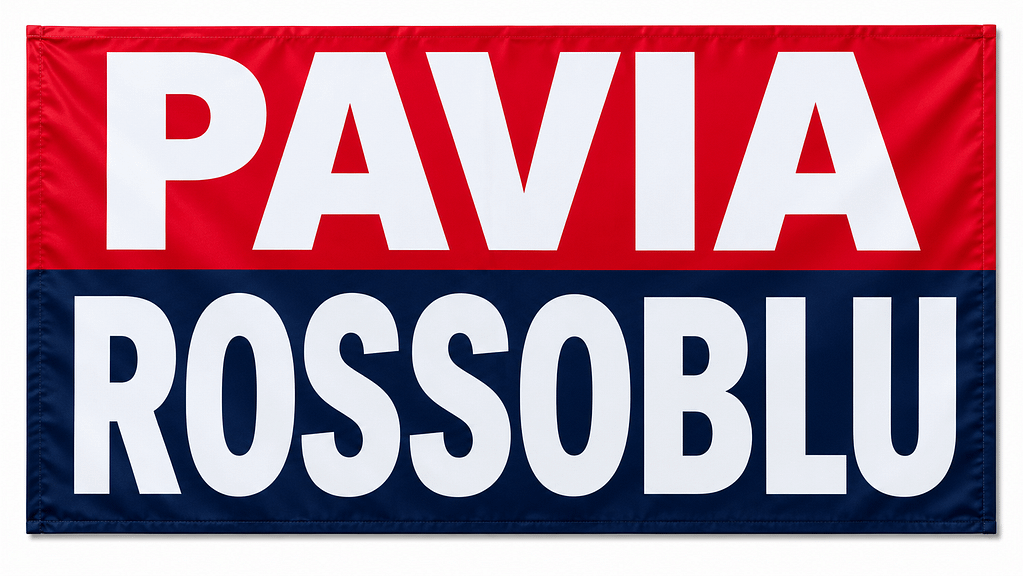 Stendardo Ignifugo Pavia Rossoblu Personalizzato Stendardo Ignifugo Pavia Rossoblu