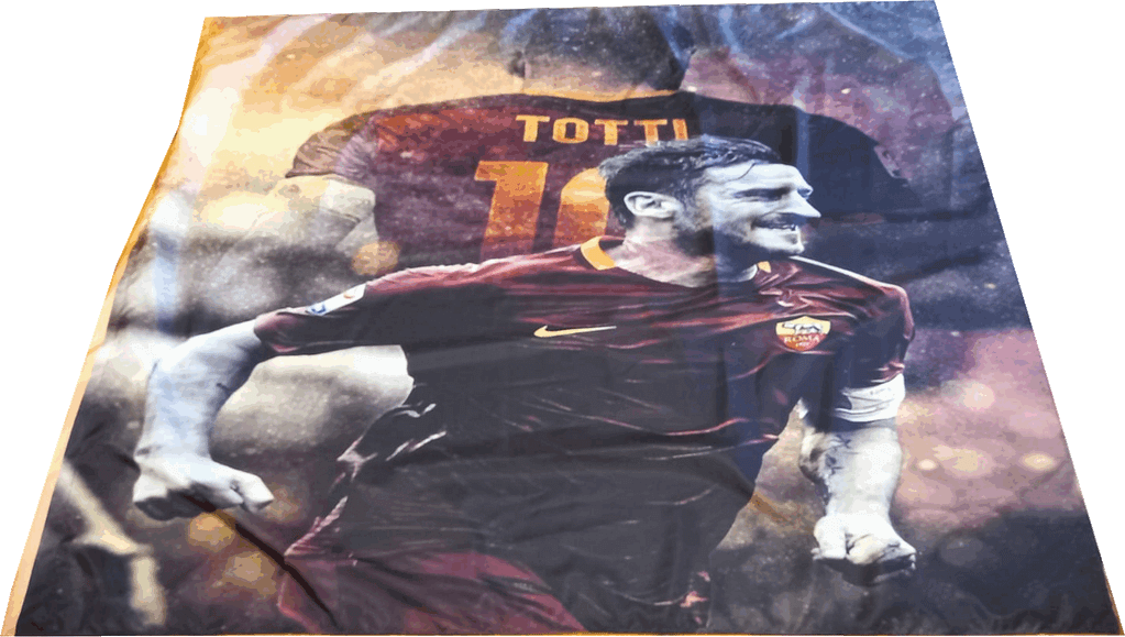 pezza con foto totti pezza con foto totti