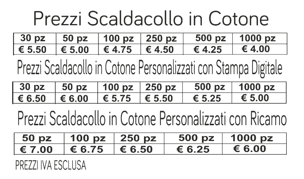 prezzi scaldacollo in cotone prezzi scaldacollo in cotone