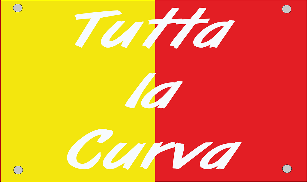 stendardo tutta la curva giallo rosso stendardo tutta la curva giallo rosso