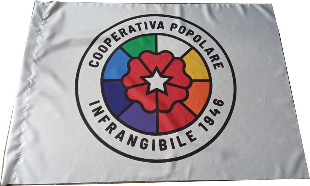 Bandiera Cooperativa Popolare Infrangibile personalizzata Bandiera Cooperativa Popolare Infrangibile