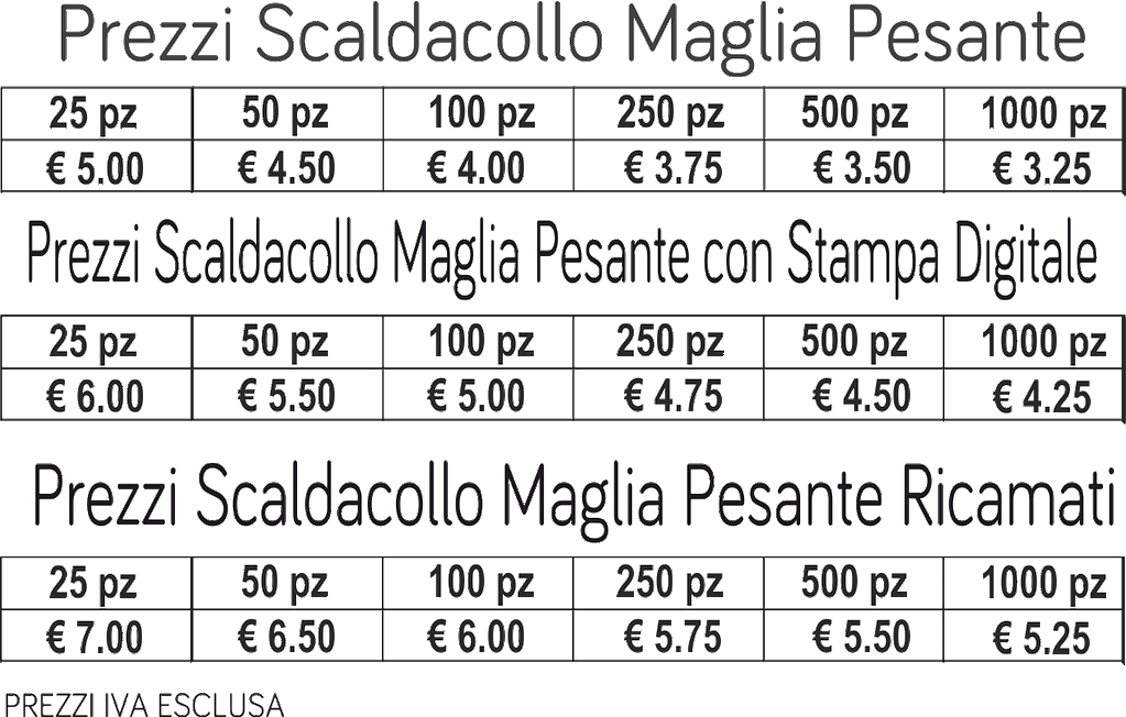 prezzi scaldacollo maglia pesante prezzi scaldacollo maglia pesante