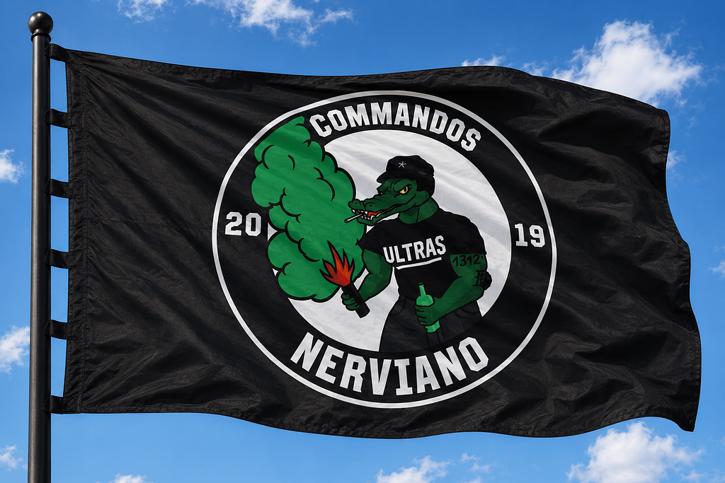 Bandierone Ultras Nerviano Personalizzato Bandierone Ultras Nerviano