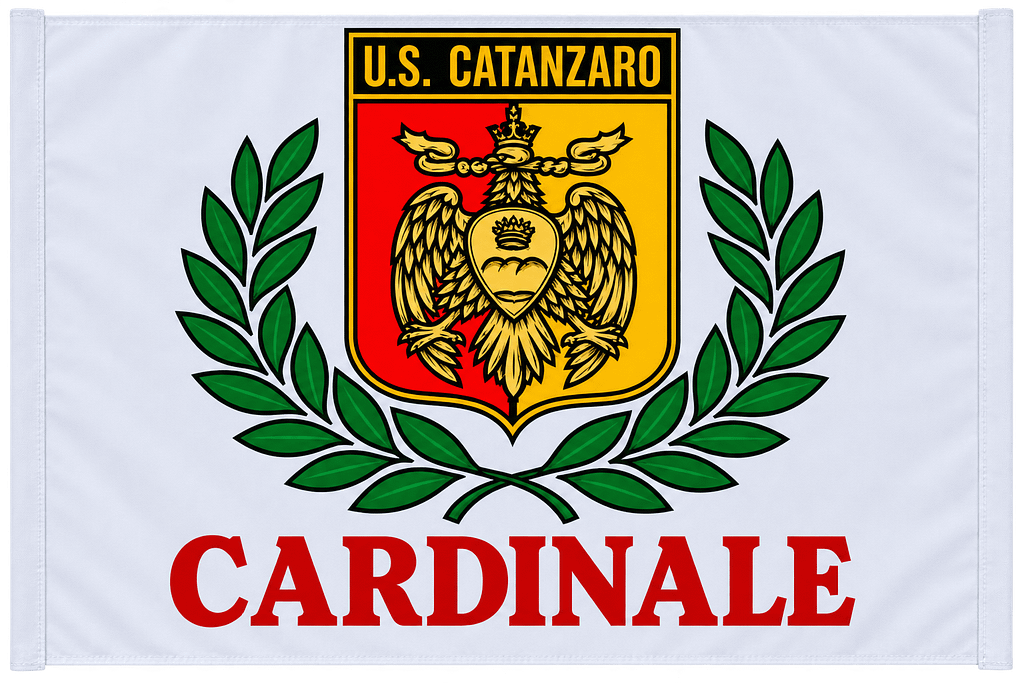 Bandiera a due Aste Gruppo Cardinale Catanzaro Personalizzata Bandiera a due Aste Gruppo Cardinale Catanzaro