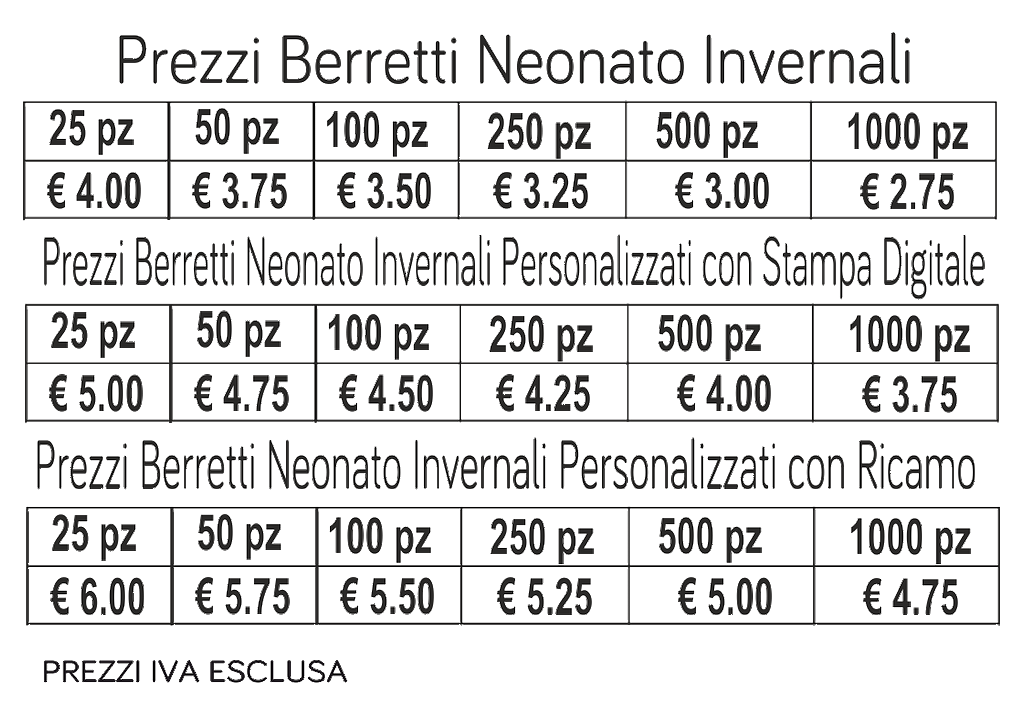 prezzi berretti neonato invernali prezzi berretti neonato invernali