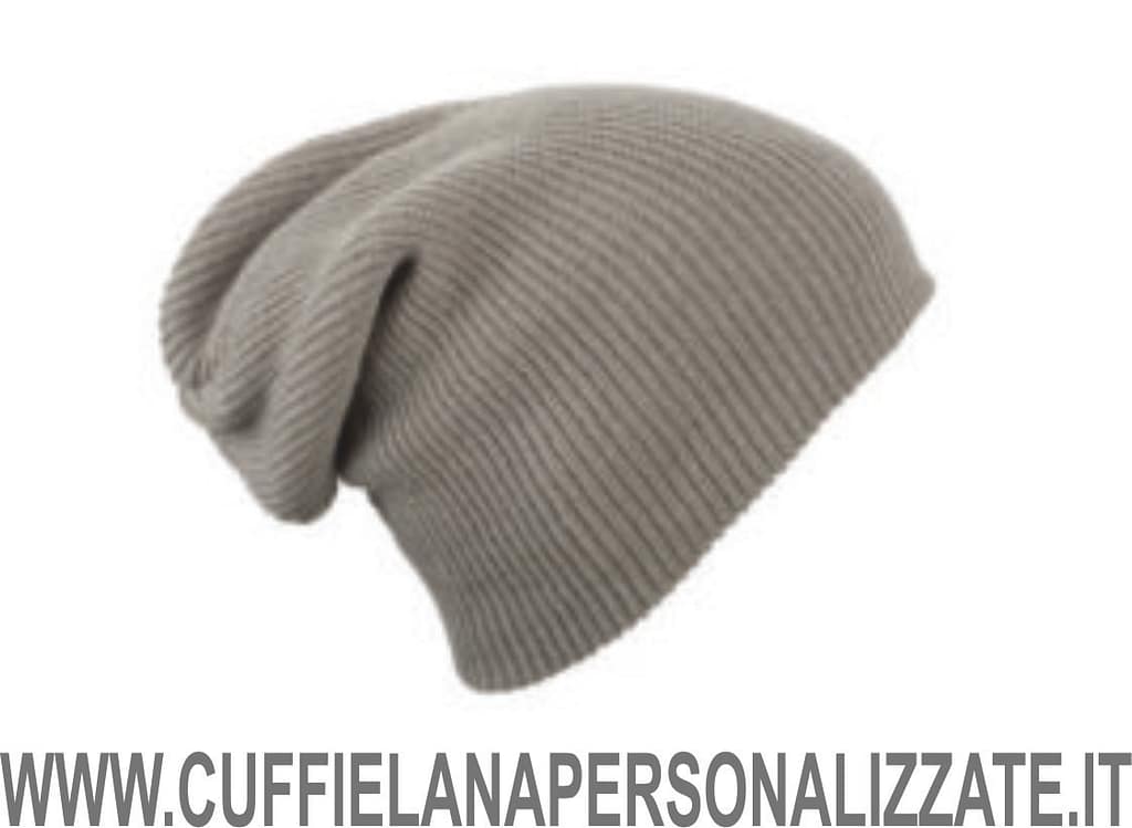 Berretti invernali lunghi personalizzati colore grigio Berretti invernali lunghi colore grigio