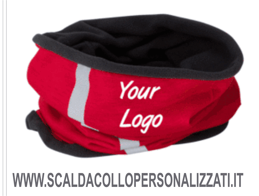 Fascia multifunzione con banda catarifrangente rossa Fascia con banda catarifrangente rossa