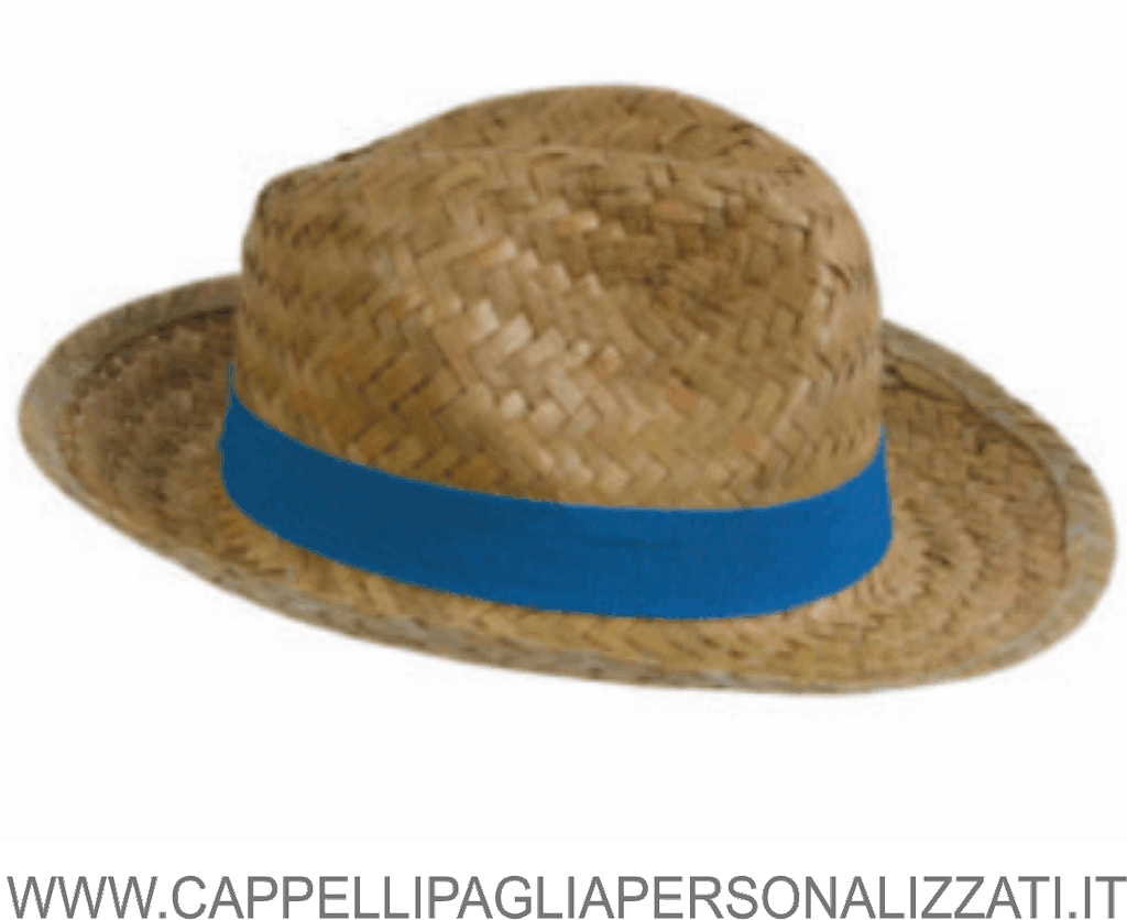 cappello paglia economico con nastro blu cappello paglia economico con nastro blu