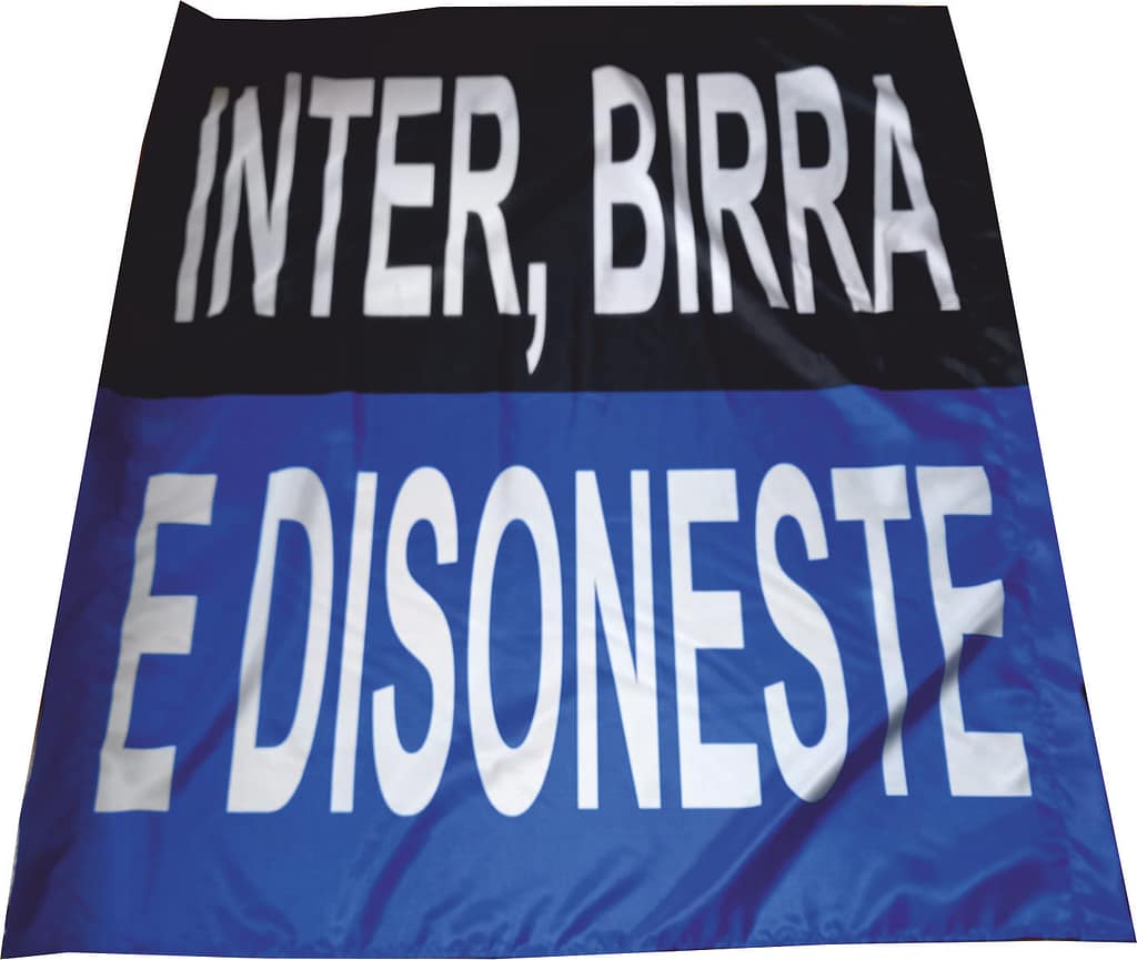 Stendardo a due aste inter birra personalizzato Stendardo a due aste inter birra