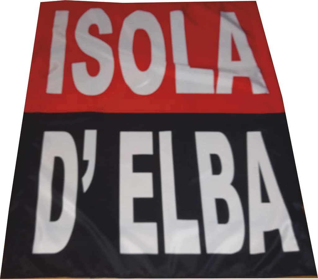 Stendardo a due aste Isola d' Elba Milan personalizzato Stendardo a due aste Isola d' Elba Milan