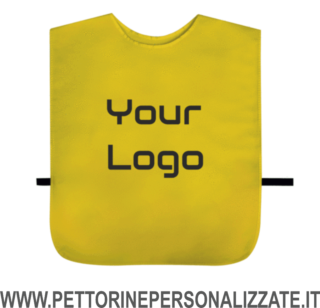 pettorina con velcro giallo pettorina con velcro giallo