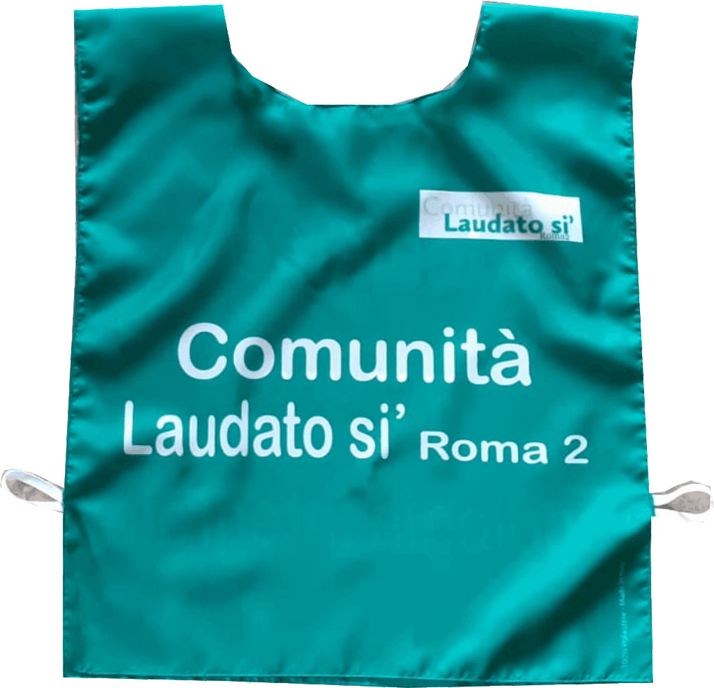 Pettorine per spesa solidale personalizzate comunita` Laudato Si PETTORINE per spesa solidale comunita` Laudato Si