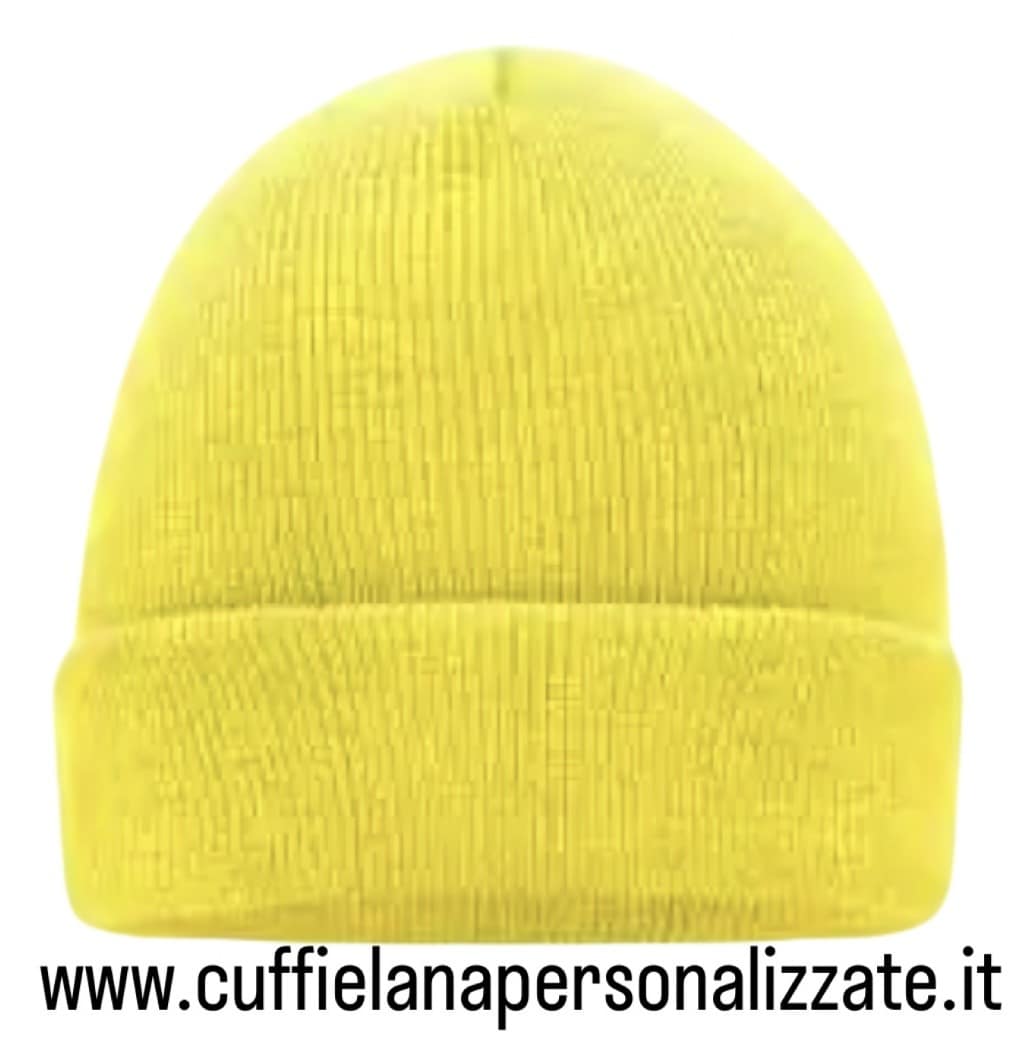berretta tinta unita colore gialla Berretta tinta unita gialla