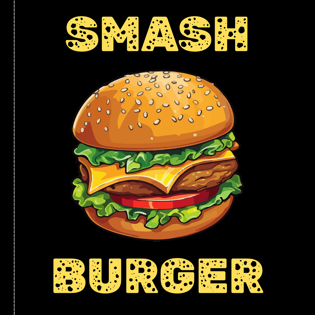 bandiere quadrate personalizzate smash burger nera bandiere quadrate personalizzate smash burger