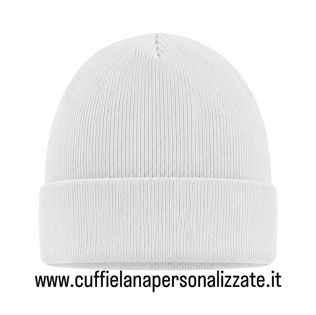 Berretta tinta unita personalizzata bianca Berretta tinta unita bianca
