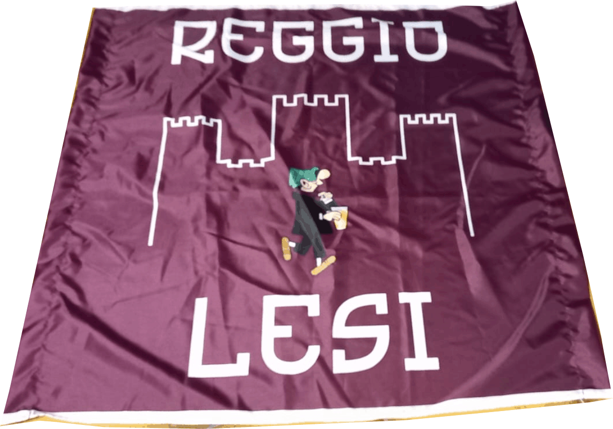 bandiera a due aste reggiolesi bandiera a due aste reggiolesi