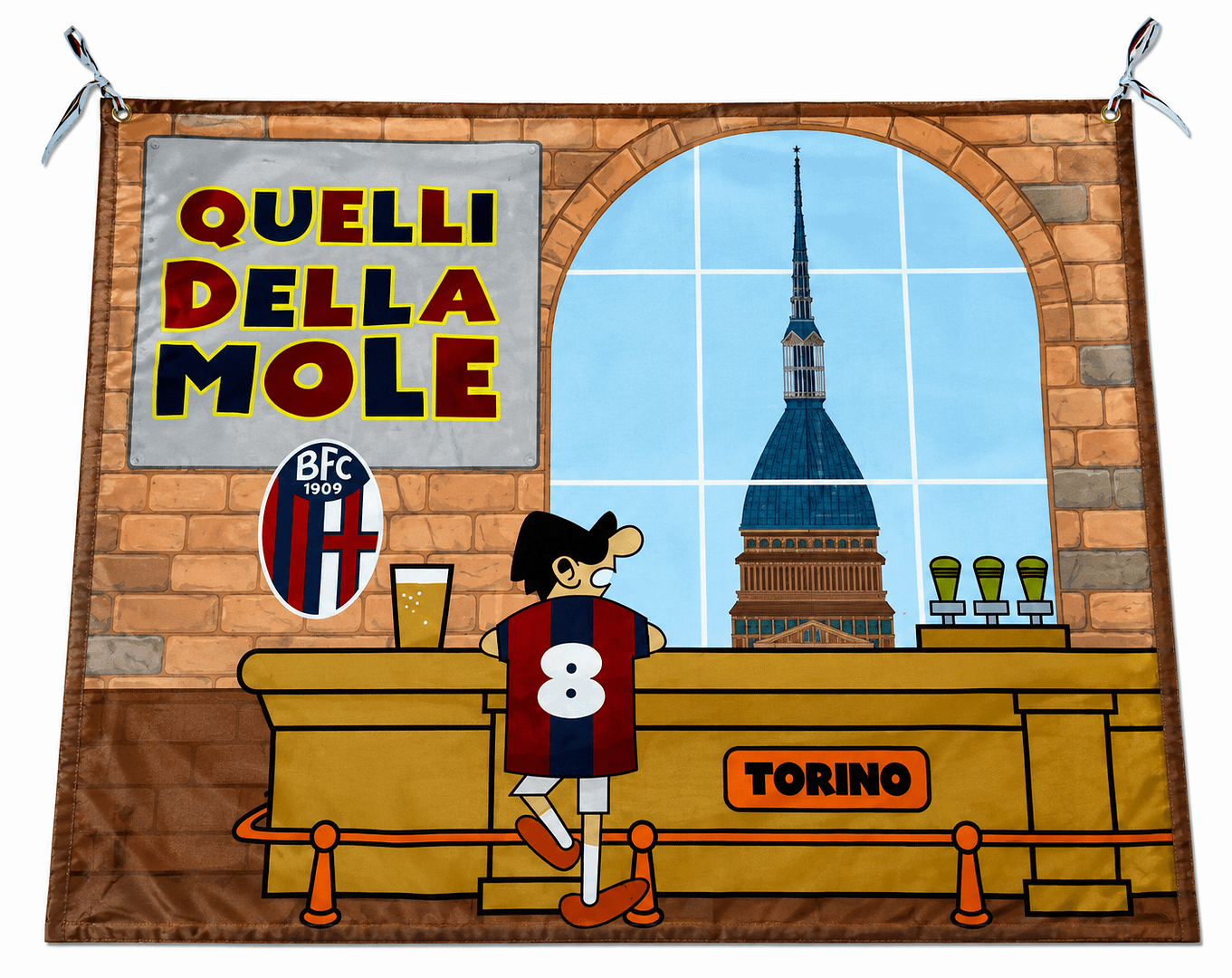 pezza grandi dimensioni Quelli della Mole personalizzata pezza grandi dimensioni Quelli della Mole