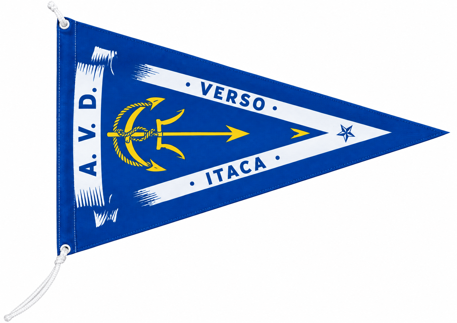 bandierina nautica verso itaca blu bandierina nautica verso itaca