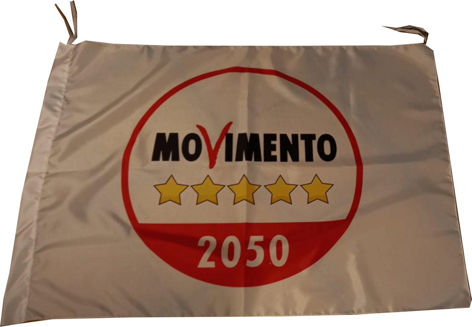 bandiera 5 stelle con lacci