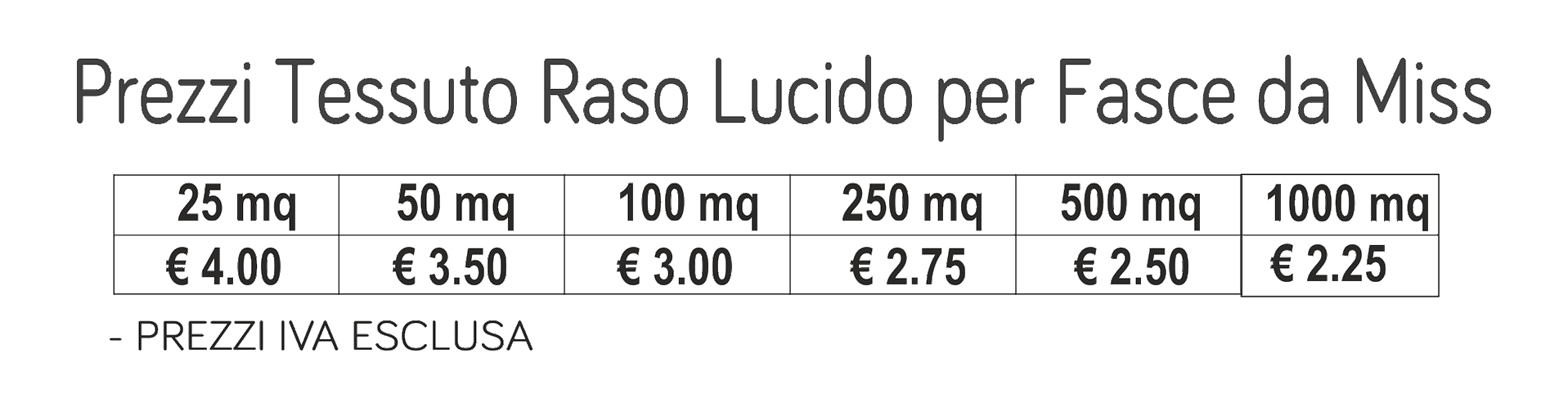 prezzo tessuto raso per fasce miss prezzo tessuto raso per fasce miss