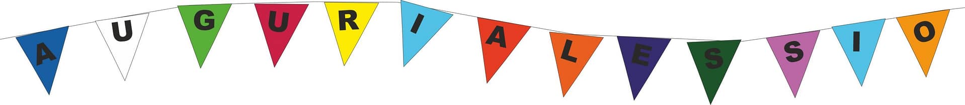 festone triangolare auguri