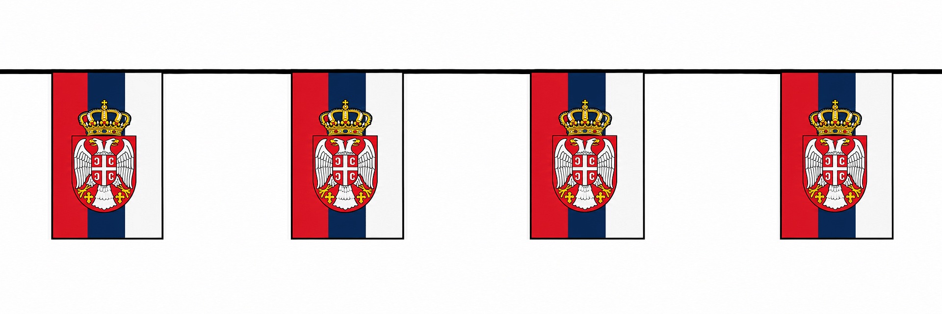 FESTONI BANDIERE DEL MONDO SERBIA STAMPATE FESTONI BANDIERE DEL MONDO SERBIA
