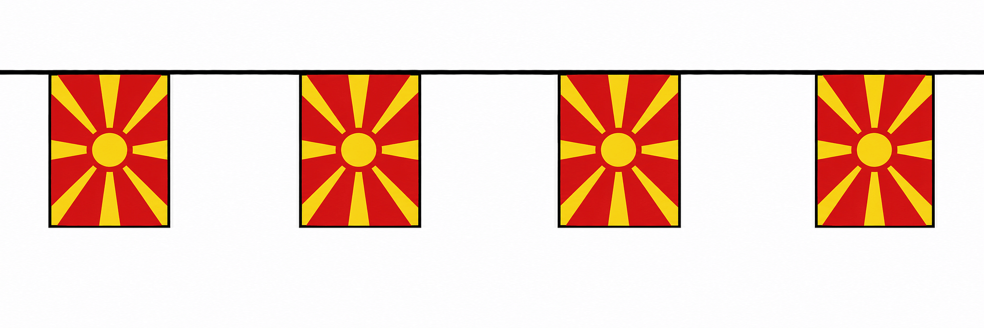FESTONI BANDIERE DEL MONDO STAMPA MACEDONIA FESTONI BANDIERE DEL MONDO MACEDONIA