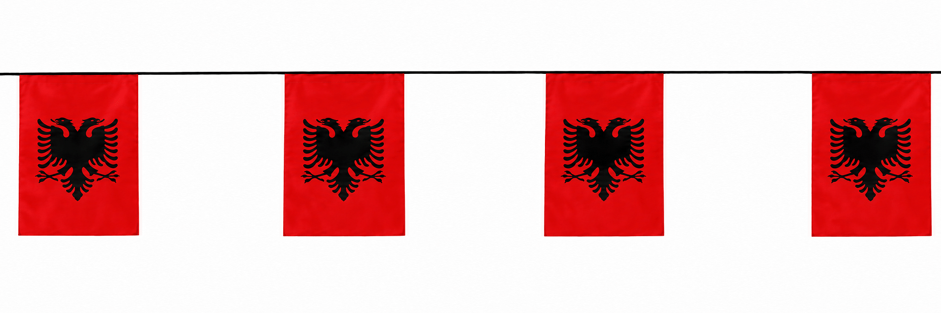 FESTONI BANDIERE DEL MONDO ALBANIA ROSSA FESTONI BANDIERE DEL MONDO ALBANIA