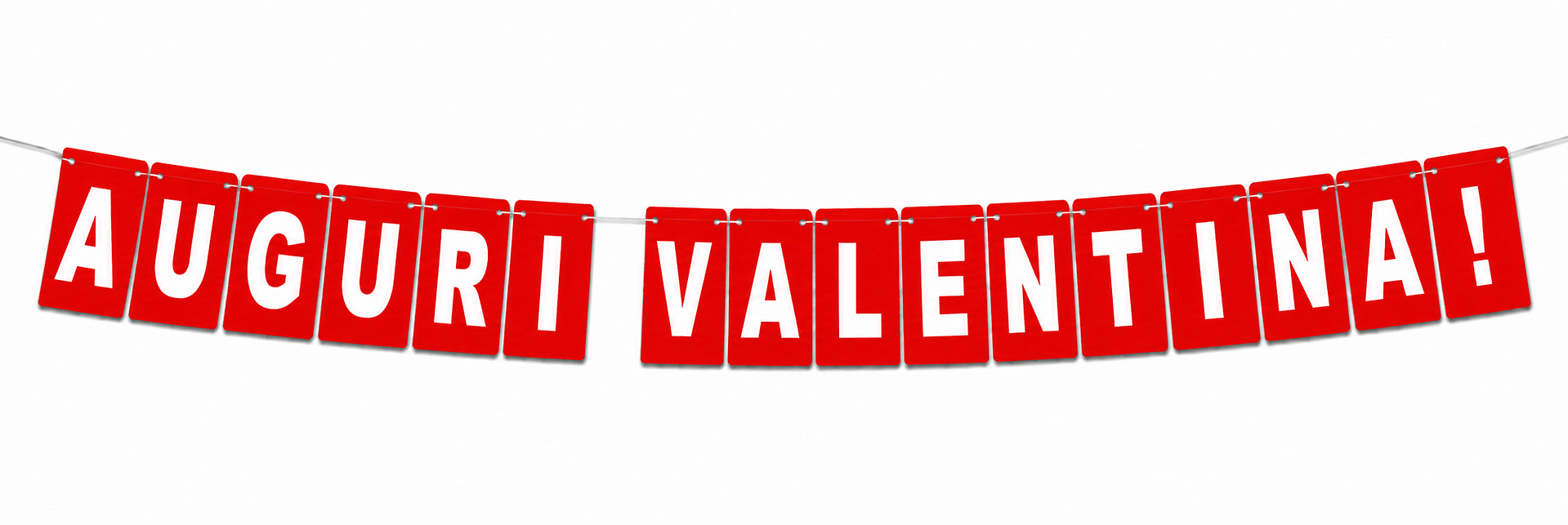 FESTONE AUGURI VALENTINA ROSSO FESTONE AUGURI VALENTINA