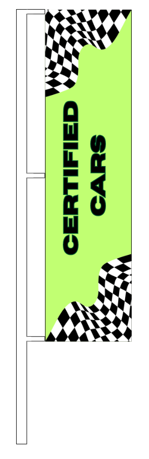 BANDIERE PER CONCESSIONARIE PICCOLE QUANTITÀ CERTIFIED CARS VERDE BANDIERE PER CONCESSIONARIE PICCOLE QUANTITÀ CERTIFIED CARS