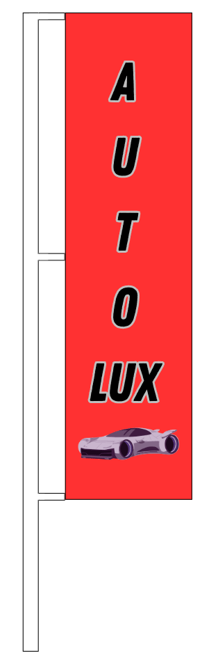 bandiera per esposizione auto AUTO LUX ROSSA bandiera per esposizione auto AUTO LUX