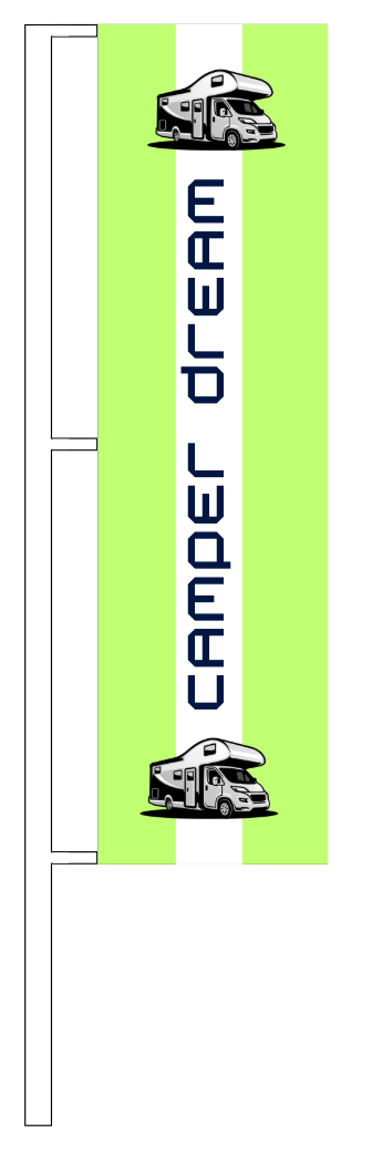 bandiere per esposizione auto CAMPER DREAM bandiere per esposizione auto CMAPER DREAM