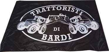 Bandiera Decorativa Con Trattore E Campo Di Grano 150x90 Cm - Per Esterno E Interno, Con Occhielli Metallici