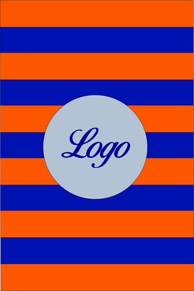 Scaldacollo Rigato Arancione Blu Royal Personalizzato Scaldacollo Rigato Arancione Blu Royal