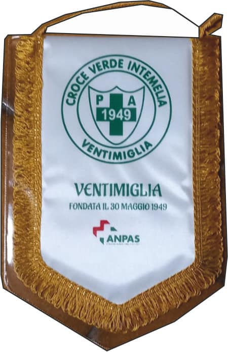 Gagliardetto con busta Croce Verde Ventimiglia Gagliardetto con busta Croce Verde